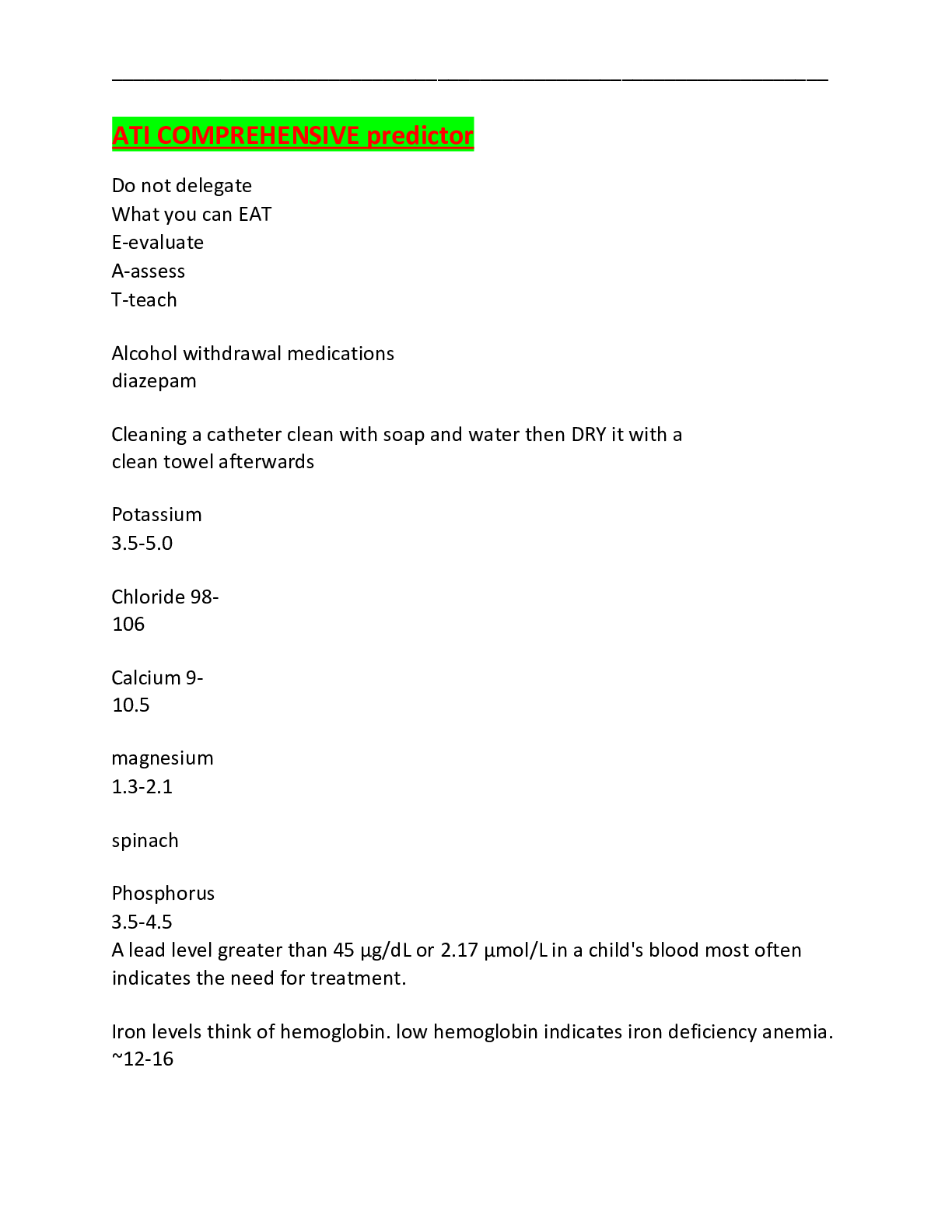 ATI Comprehensive Predictor Study Guide 2025/2026 A+ guide